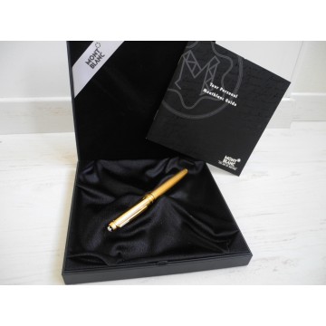 MONTBLANC MEISTERSTUCK SOLITAIRE 144 BARLEY VERMEIL Korn-Guilloche CLASSIQUE 18K GOLD FOUNTAIN PEN