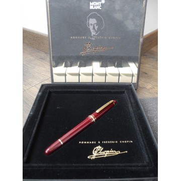 MONTBLANC 145R BORDEAUX CHOPIN BURGUNDY MEISTERSTUCK FOUNTAIN PEN BOX MINT