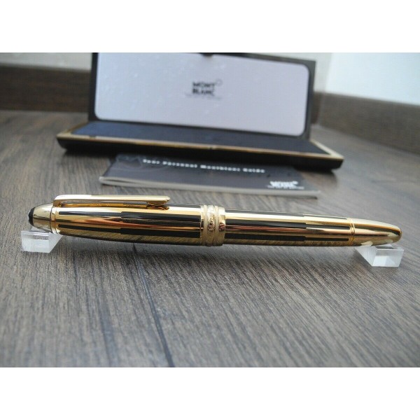 MONTBLANC MEISTERSTUCK SOLITAIRE 146 LEGRAND DOUE STRIPES 18K GOLD B nib FOUNTAIN PEN 35975