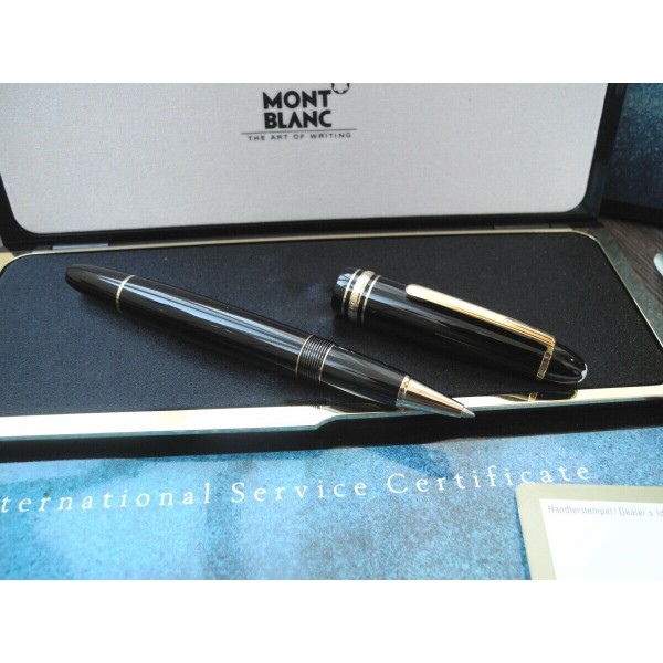 MONTBLANC MEISTERSTUCK 162 LEGRAND YELLOW GOLD plated BLACK ROLLERBALL PEN NEW