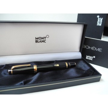MONTBLANC BOHEME 2000 FIXED NIB 14K GOLD M no GEMSTONE Fountain Pen RARE NEW SET