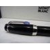 MONTBLANC BOHEME BLUE SAPPHIRE STONE PLATINUM 14K GOLD NIB FOUNTAIN PEN