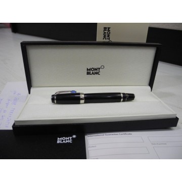 MONTBLANC BOHEME BLUE SAPPHIRE STONE PLATINUM 14K GOLD NIB FOUNTAIN PEN