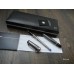 MONTBLANC BOHEME CRYSTAL LARGE BLACK STRIPES PLATINUM PLATED ROLLERBALL PEN