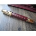 MONTBLANC BOHEME JEWELS RHODOLITE RED LEATHER 18K GOLD FOUNTAIN PEN POUCH NEW
