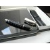 MONTBLANC BOHEME DOUE platinum-plated ROLLERBALL PEN + Leather pouch SET NEW