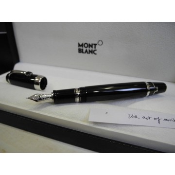 MONTBLANC BOHEME BLACK ONYX PLATINUM 14K GOLD Nib F Fountain Pen FULL SET NEW