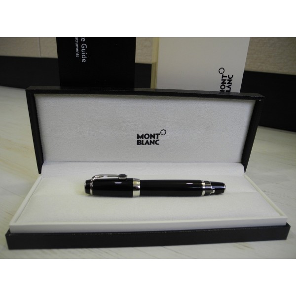 MONTBLANC BOHEME BLACK ONYX PLATINUM 14K GOLD Nib M Fountain Pen FULL SET NEW