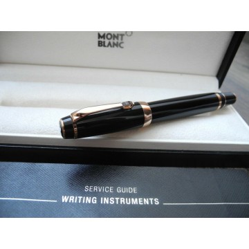MONTBLANC BOHEME PINK GOLD MARRON SMOKY BROWN TOPAZ GEM ROLLERBALL PEN 38265 NEW