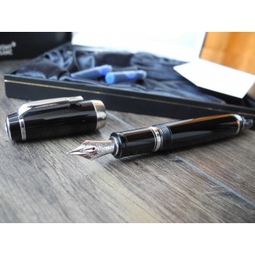MONTBLANC BOHEME 2000 No Gem PLATINUM LINE RETRACTABLE GOLD M NIB FOUNTAIN PEN