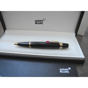 MONTBLANC BOHEME ROUGE GEMSTONE BLACK GOLD Ballpoint Pen 2760 FULL SET NEW