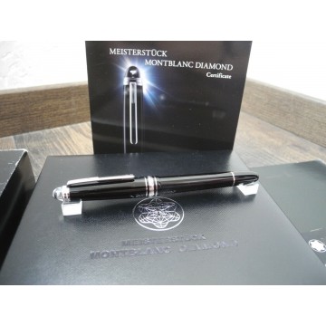 MONTBLANC Meisterstuck DIAMOND 0.03Ct Classic 14K GOLD M nib FOUNTAIN PEN NEW