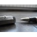 MONTEGRAPPA PRIVILEGE  DECO  LARGE SILVER Ag925 PEARL GREY RESIN ROLLERBALL PEN