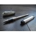 MONTEGRAPPA PRIVILEGE  DECO  LARGE SILVER Ag925 PEARL GREY RESIN ROLLERBALL PEN