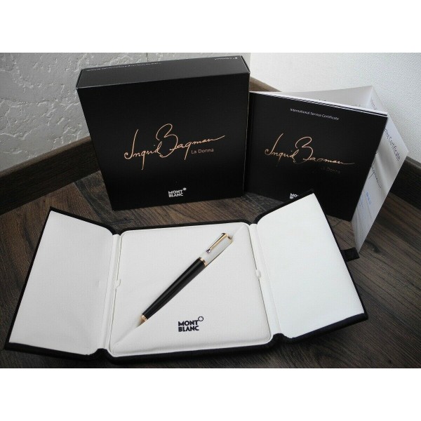 MONTBLANC SPECIAL MUSES EDITION INGRID BERGMAN La Donna 18 GOLD FOUNTAIN PEN SET