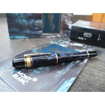 MONTBLANC EDGAR ALLAN POE 1998 WRITERS EDITION 18K GOLD FOUNTAIN PEN NEW SET