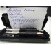 MONTBLANC BOHEME BLACK SHARK SKIN 18K GOLD FOUNTAIN ROLLERBALL PEN/CASE