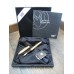 MONTBLANC SOLITAIRE GOLD VERMEIL Solid Faden-Guilloche SILVER 925 FOUNTAIN PEN