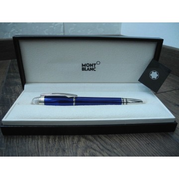 MONTBLANC STARWALKER COOL BLUE PLATINUM 14K GOLD M nib FOUNTAIN PEN