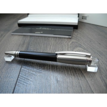 MONTBLANC STARWALKER DOUE GUILLOCHE PLATINUM FINELINER ROLLERBALL PEN SET NEW