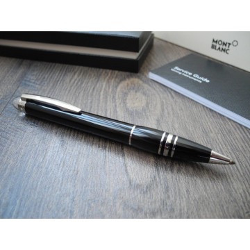 MONTBLANC STARWALKER PLATINUM RESIN 8486 BALLPOINT PEN NEW SET 