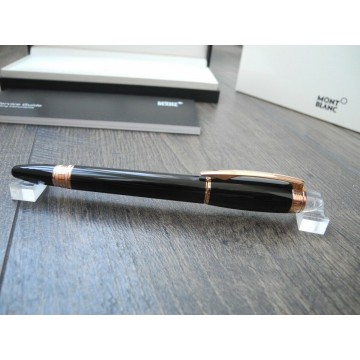 MONTBLANC STARWALKER MIDNIGHT BLACK ROSE GOLD 18K M nib FOUNTAIN PEN SET NEW