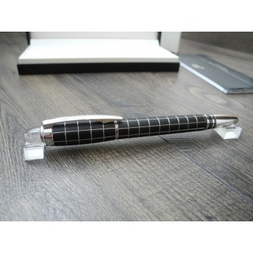 MONTBLANC STARWALKER Metal Rubber PLATINUM Fineliner ROLLERBALL PEN NEW SET 8856