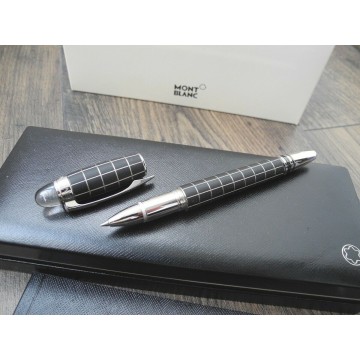 MONTBLANC STARWALKER Metal & Rubber PLATINUM Fineliner ROLLERBALL PEN 8856