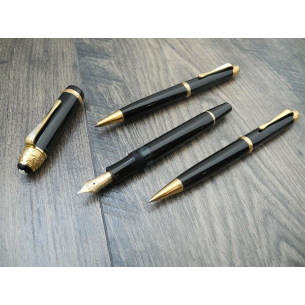 MONTBLANC VOLTAIRE 1995 LIMITED WRITERS EDITION FOUNTAIN BALLPOINT PEN PENCIL SET