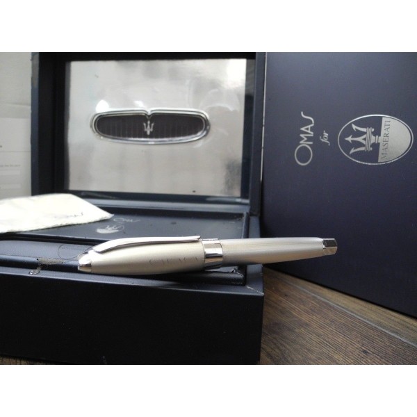 OMAS for MASERATI LIMITED EDITION 925 Sterling Silver ROLLERBALL PEN FULL SET