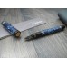 PARKER DUOFOLD 1888-1988 CENTENNIAL BLUE MARBLE 18K GOLD F nib FOUNTAIN PEN