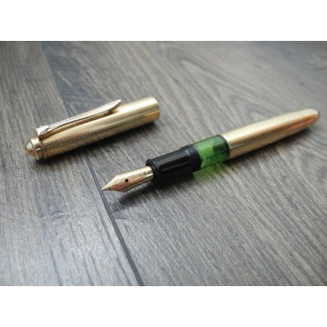 PELIKAN 520NN ROLLED GOLD GÜNTHER WAGNER NIB F FOUNTAIN PEN 1957-1963