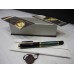 PELIKAN SOUVERAN M1000 BLACK&GREEN 18K GOLD B NIB FOUNTAIN PEN
