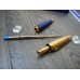 WATERMAN EDSON SAPPHIRE BLUE 23K GOLD BALLPOINT PEN DISPLAY SET NEW CONDITION