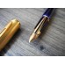 WATERMAN EDSON SAPPHIRE BLUE 18K 750 GOLD F nib FOUNTAIN PEN MINT