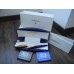 WATERMAN EDSON SAPPHIRE BLUE 18K GOLD F NIB FOUNTAIN PEN FULL SET MINT