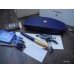 WATERMAN EDSON SAPPHIRE BLUE 18K GOLD F NIB FOUNTAIN PEN FULL SET MINT