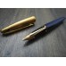 WATERMAN EDSON SAPPHIRE BLUE 18K GOLD F NIB LARGE BOX FOUNTAIN PEN
