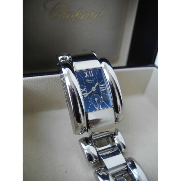 CHOPARD LA STRADA SEA LIGHT BLUE 24x35 SMALL SECOND STEEL Ladies SWISS WATCH