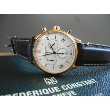 Frederique Constant Classic Chrono 38mm pvd rose gold day fc-292 mens watch full set