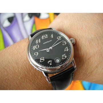 MONTBLANC MEISTERSTUCK STAR 7042 STAINLESS STEEL DATE 36mm Men's SWISS WATCH