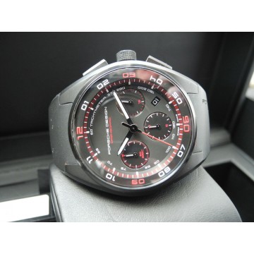 PORSCHE DESIGN DASHBOARD CHRONOGRAPH RED BLACK PVD AUTOMATIC 44mm WATCH