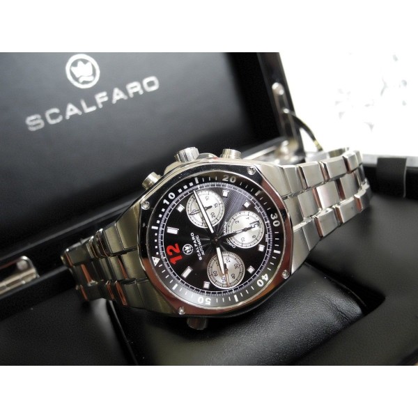 SCALFARO Cap Ferrat Grand Tour TriCompax CHRONOGRAPH AUTOMATIC 43mm SWISS WATCH